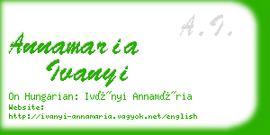 annamaria ivanyi business card